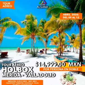 Holbox + Mérida, Tours Aéreo, 09 al 12 Abril
