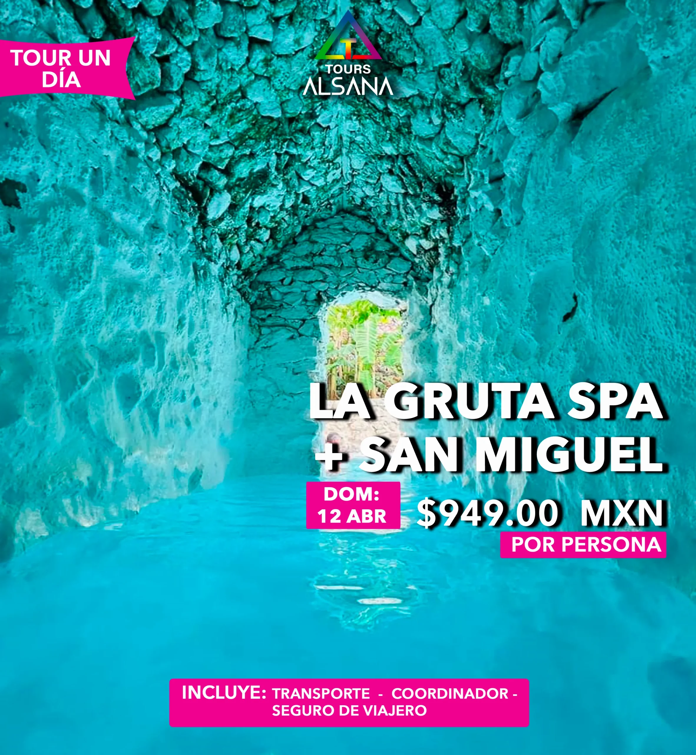 La Gruta Spa + San Miguel de Allende, 12 Abr, 16 May