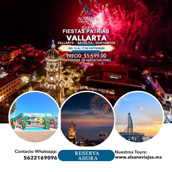 Vallarta Fiestas Patrias, 13 al 17 de Septiembre