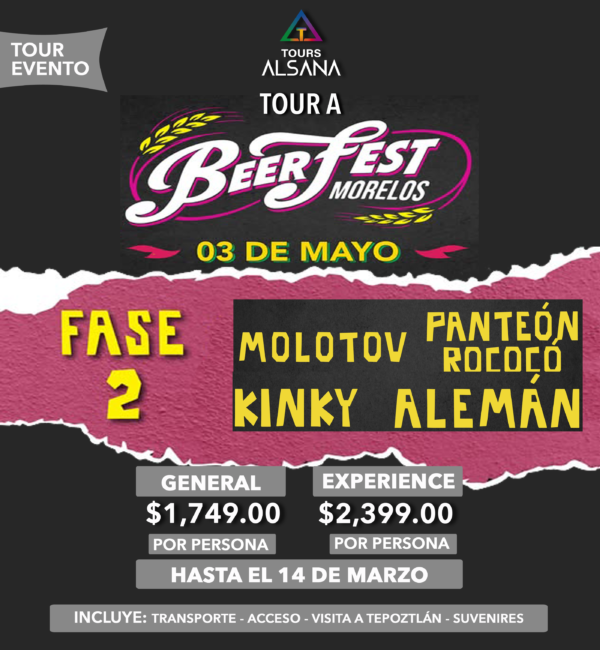 BEER FEST 2025, Tour Jardines de México, Fase 2