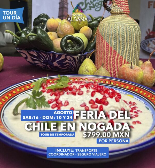 Feria del Chile en Nogada Calpan 2025, 10, 16 y 24 de Agosto