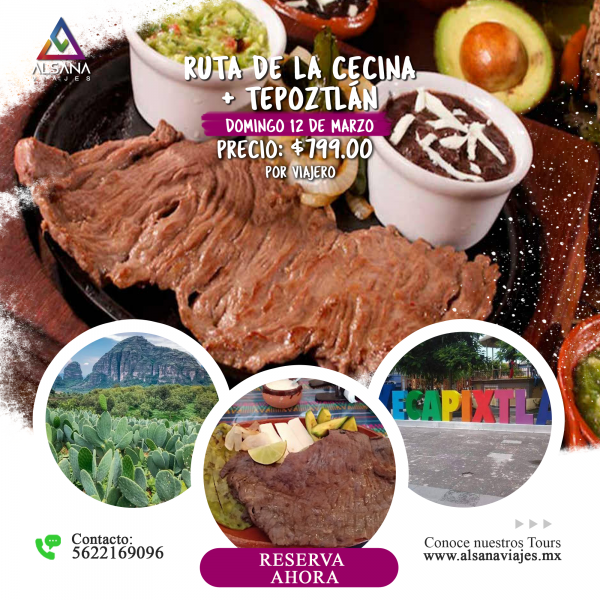 Ruta de la Cecina Tlayacapan y Yecapixtla, Domingo 12 de Marzo