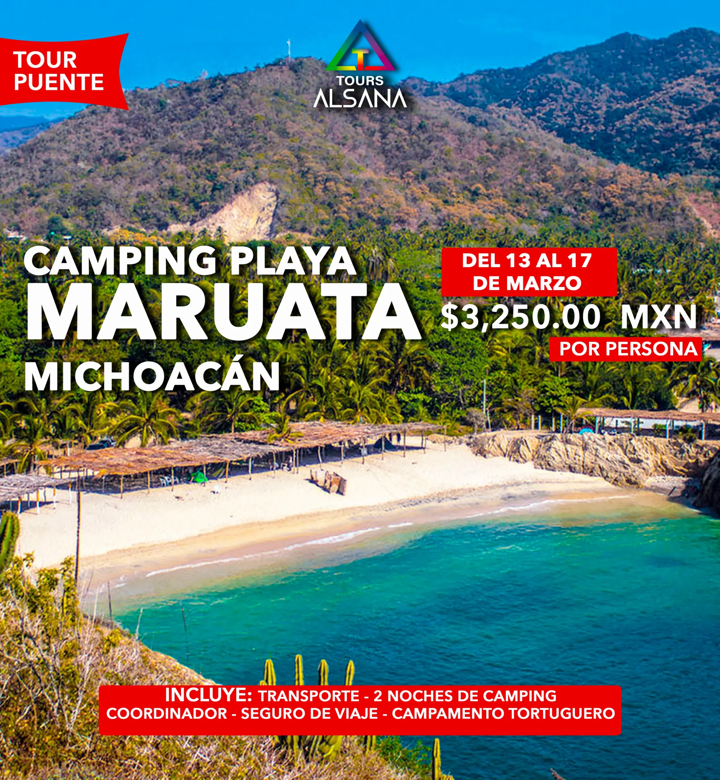 Maruata Camping, Michoacán 13 al 17 de Marzo