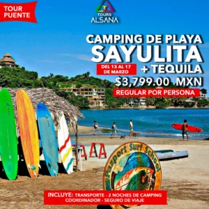 Sayulita Camping + Tequila, 13 al 17 de Marzo