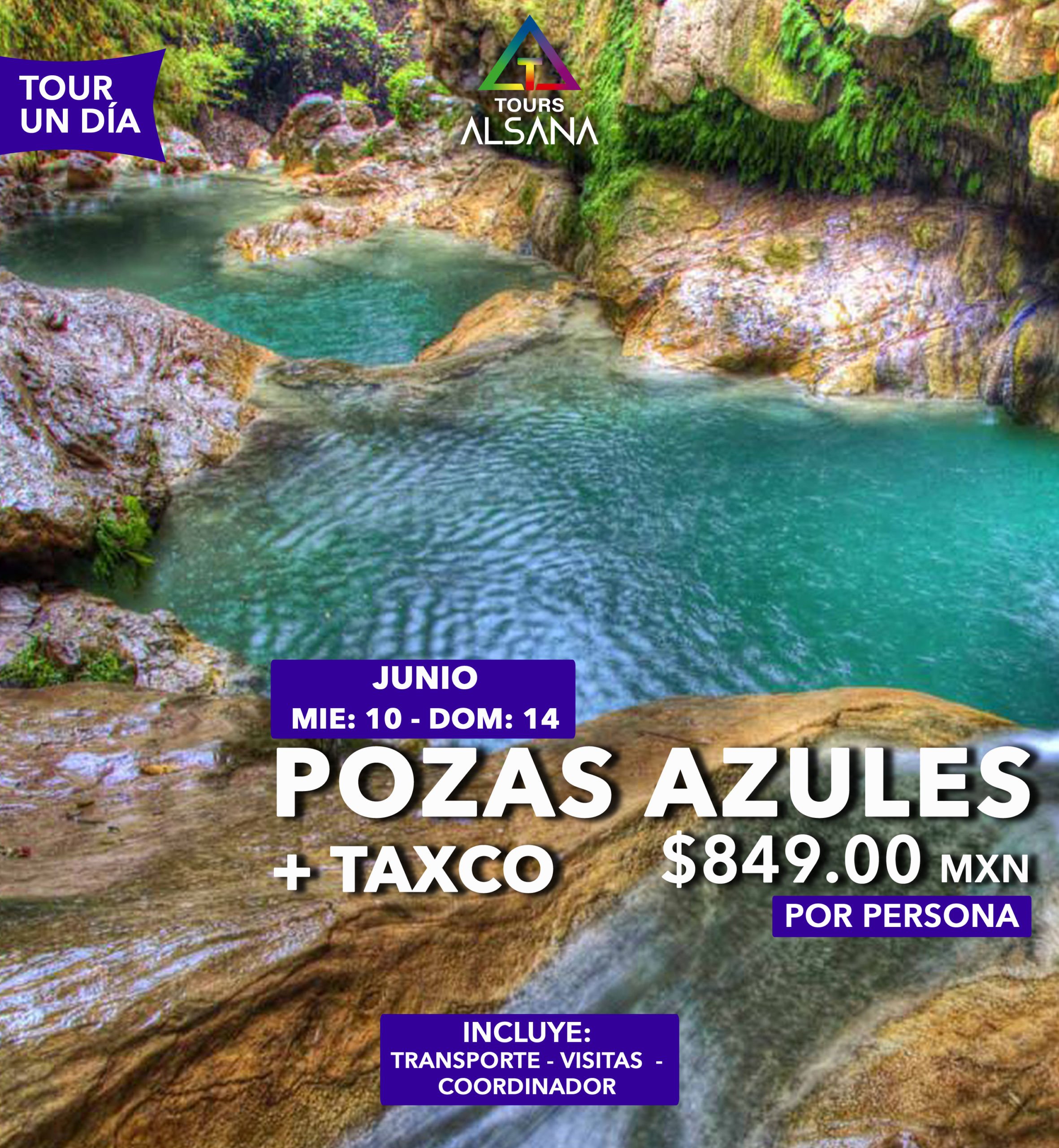 Pozas Azules + Taxco, 10, 14 Jun