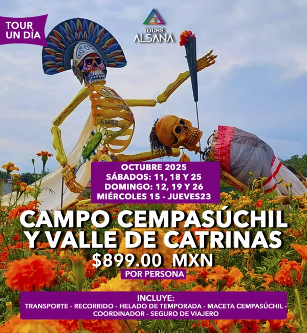 Campos de Cempasúchil + Valle de Catrinas Atlixco, Temporada 2025, Octubre