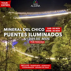 Puentes Iluminados + Mineral del Chico, 08, 30 Nov