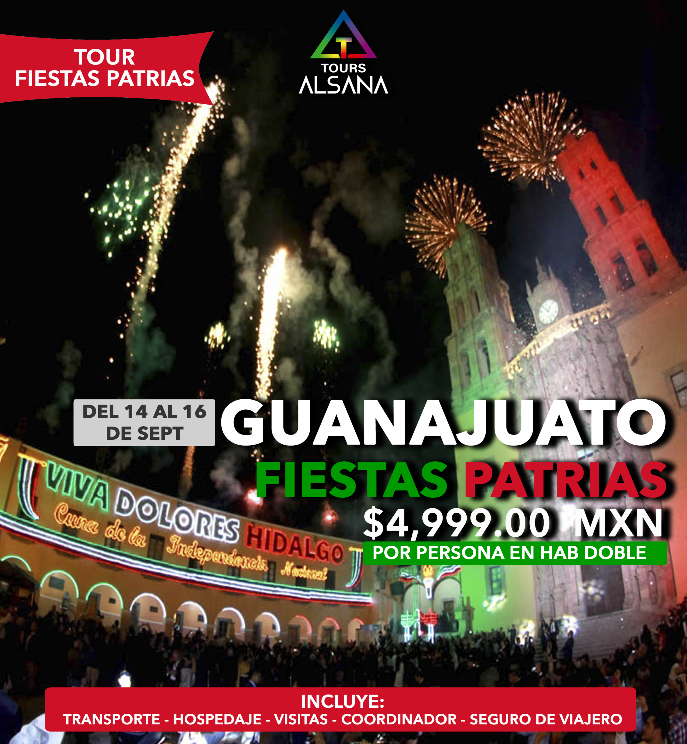 GUANAJUATO FIESTAS PATRIAS, 14 AL 16 Sep